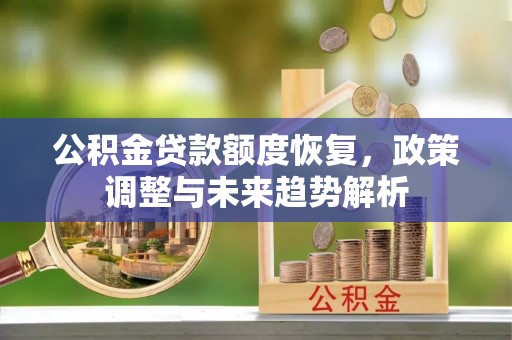 罗庄公积金贷款额度恢复，政策调整与未来趋势解析