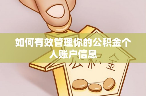 罗庄如何有效管理你的公积金个人账户信息