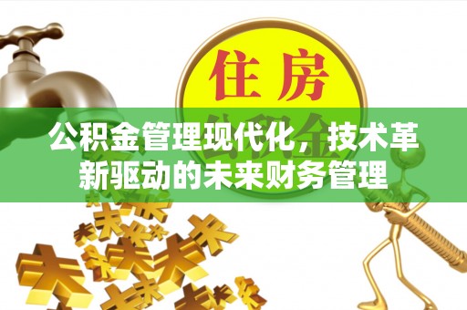 罗庄公积金管理现代化，技术革新驱动的未来财务管理