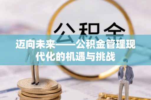 罗庄迈向未来——公积金管理现代化的机遇与挑战